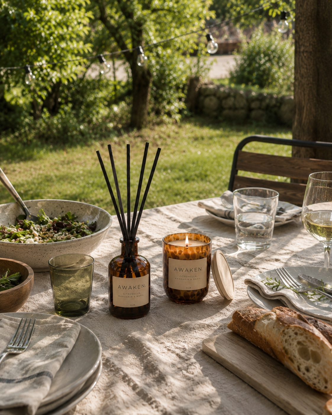 AWAKEN | Diffuser. Citronella, Mandarin & Basil | Natural Bug Repellant