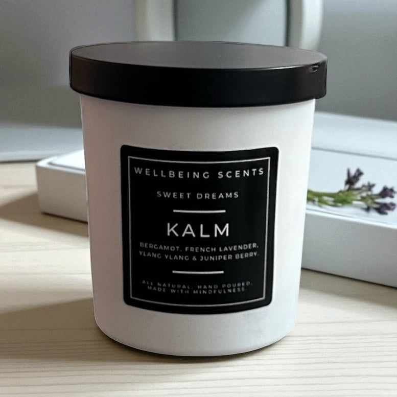 Sweet Dreams Candle. Bergamot, French Lavender, Ylang Ylang, Juniper Berry and Luxurious Roman Chamomile.