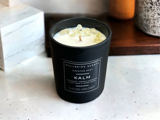 Breathe Easy Candle with Citrine Crystals