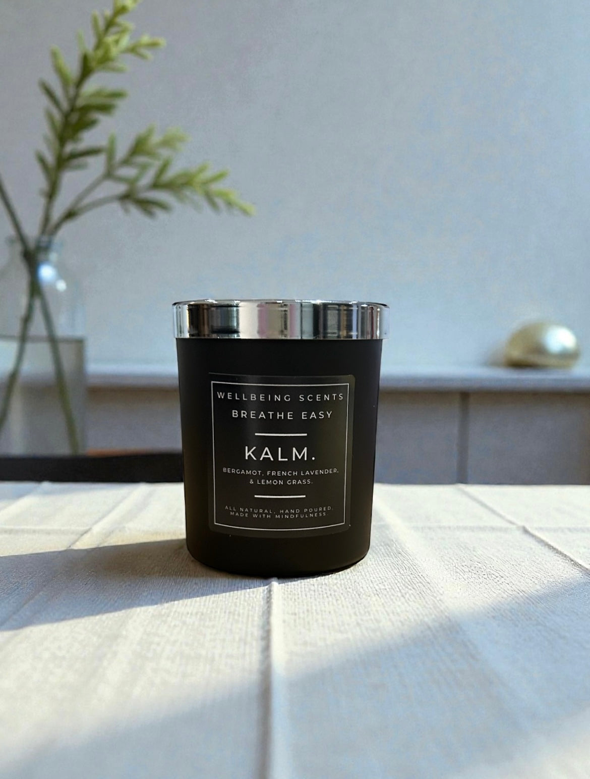 Breathe Easy Candle. Bergamot, French Lavender & Lemongrass . - KALM. Wellbeing Scents