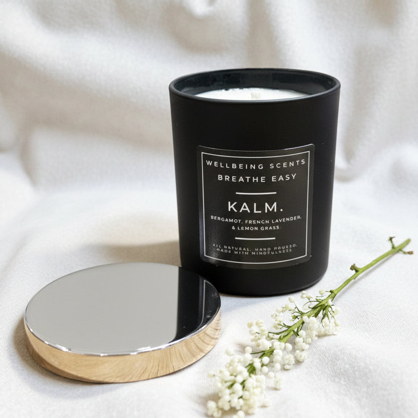 Breathe Easy Candle. Bergamot, French Lavender & Lemongrass . - KALM. Wellbeing Scents
