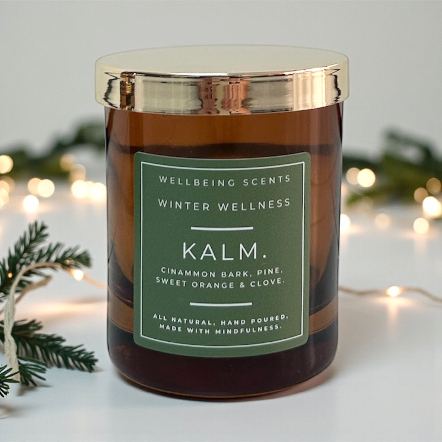 Winter Wellness Candle. Sweet Orange, Cinnamon Bark, Clove & Pine.