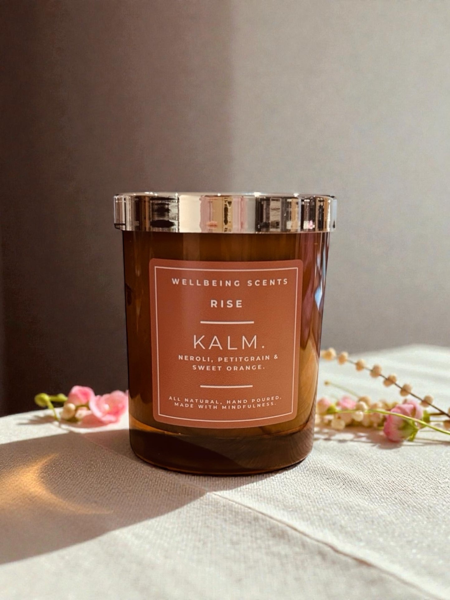 Rise Candle. Neroli, Petitgrain & Sweet Orange. - KALM. Wellbeing Scents