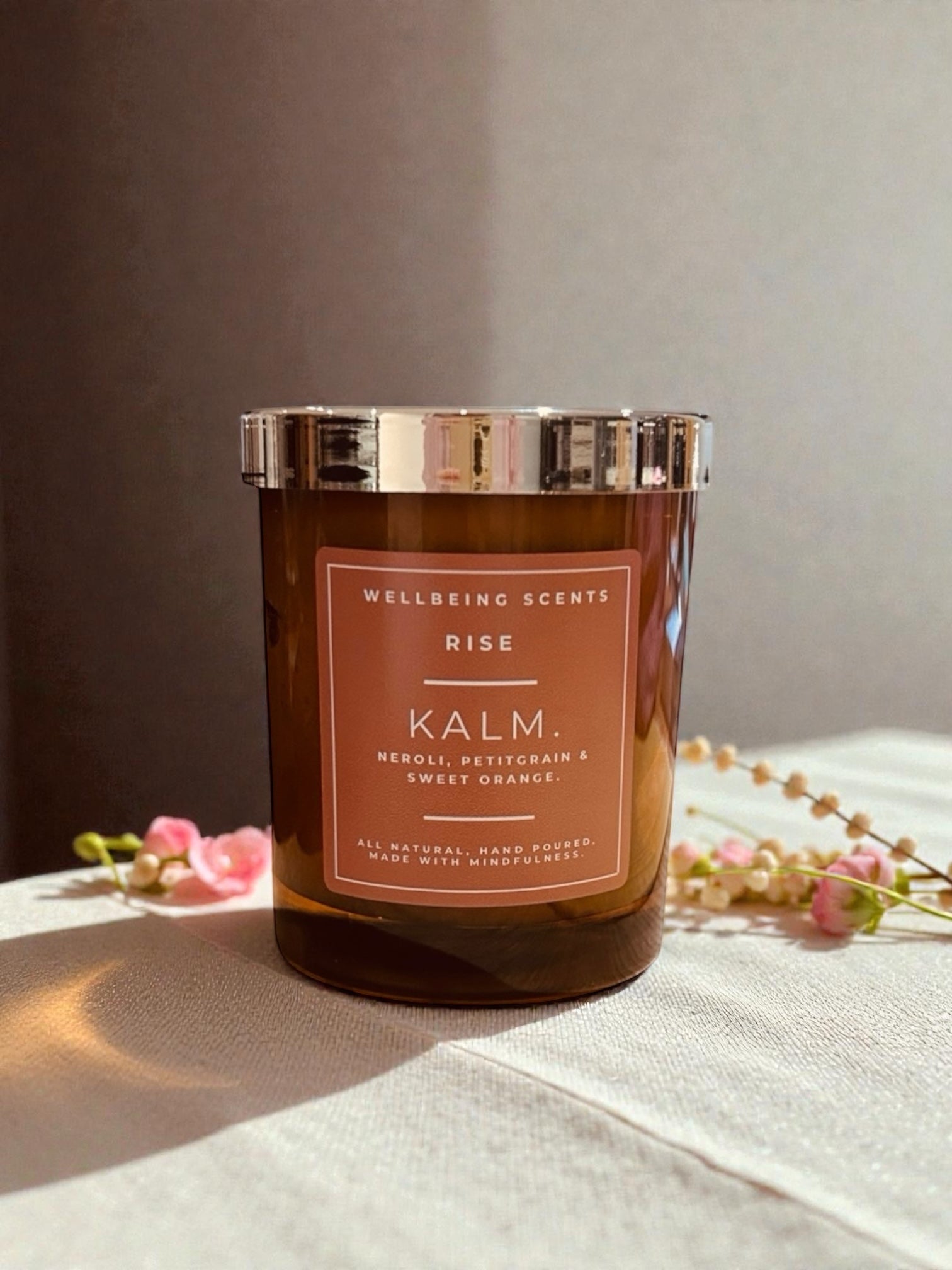 Rise Candle. Neroli, Petitgrain & Sweet Orange. - KALM. Wellbeing Scents