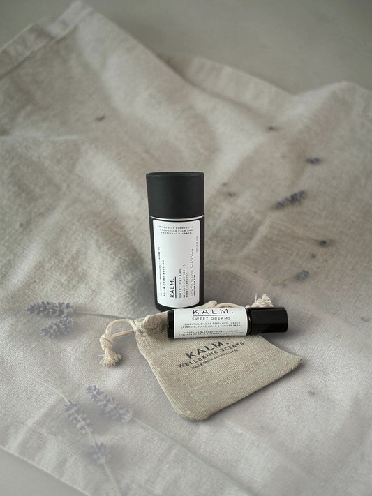Sweet Dreams, Pulse Roll-on. Roman Chamomile, French Lavender & Bergamot. - KALM. Wellbeing Scents